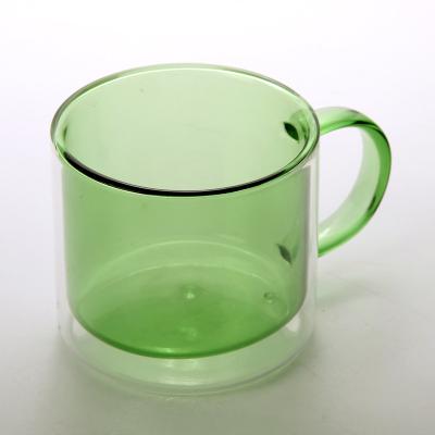 China Sustainable Double-Layer High Borosilicate Glass Tea Cup for sale