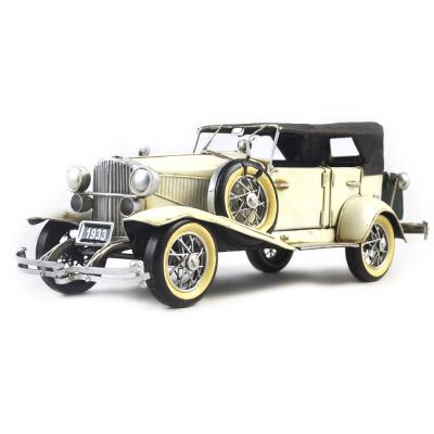 China Wholesale Model Car Handmade Metal Europe 1934 Retro Opens 1:12 To Scale For Office Bar Model Home Decor for sale