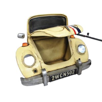 China 90CM Europe Vintage Decor Wall Art Metal Craft Retro Antique Car Shaped Wall Storage Box Model Home Decoration for sale