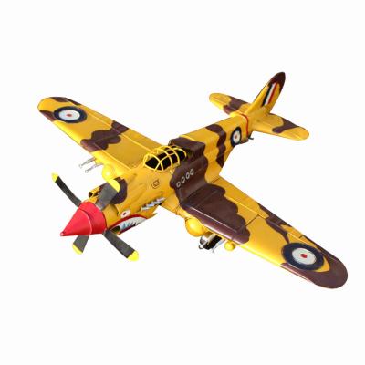 China Europe FY230 Iron Retro Plane Model Metal Figures European Creative Nostalgic Vintage Aircraft Fighter Flat Miniatures Home Decor for sale