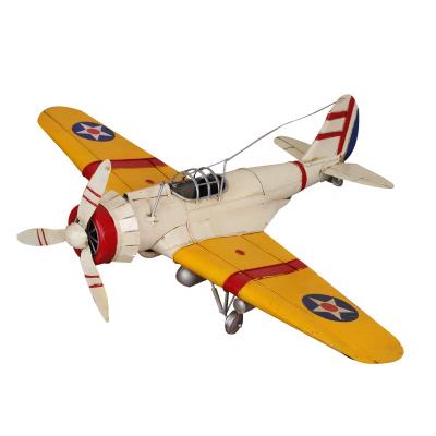 China Wholesale China Factory FY232 Old Retro Airplane Model Antique Aircraft Metal Craft for Home Bar Restaurant Cafe Decoration for sale