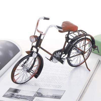 China Creative Europe Metal Opens Retro Phonograph Props Bike Old Iron Home Model Decoration Miniature Valentine's Day Desktop Gift for sale