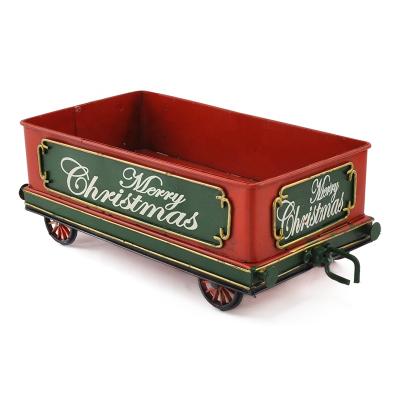 China Iron Giftcraft Creative Antique Christmas Decoration Europe Gaoyang Vintage Figurine Model Train European Box Accessory For Table for sale