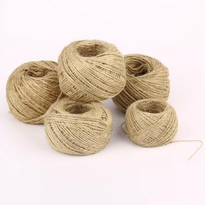 China 1/1.5/2/2.5/3mm Twisted Natural Craft Rope Jute Twine Hemp Viable Natural Rope for Craft and Packing 100yards for sale