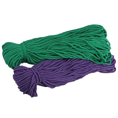 China Wholesale Decorative Handmade Colorful Natural Colored Macrame Viable Wall DIY 5mm Cotton Color Macrame Twisted Rope for sale