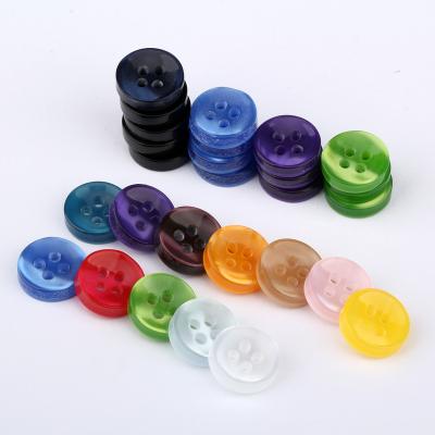 China Sustainable High Quality Resin Button For Shirt 4 Holes Clothing Buttons 18L Buttons For Clothing for sale