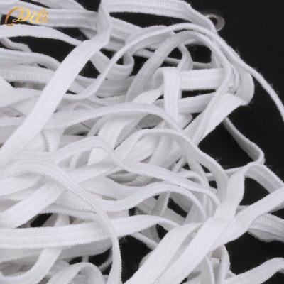 China Factory Wholesale 4mm Elastic White Elastic Webbing Knitted Elastic Band for sale