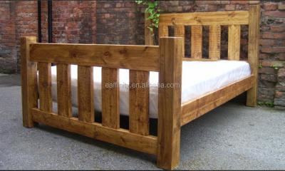 China Wooden pine bed living room furniture double bed solid comfortable white bed KS-YH-745 for sale