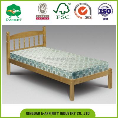 China JG-SR-026 solid wood pine wood bed single bed double /queen /king size hot selling bed for sale