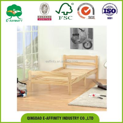 China Modern solid wood pine wood bed single bed pine wood soild wood JG-SR-003 for sale