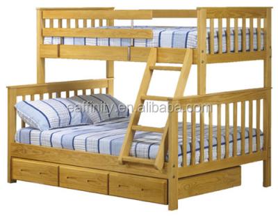 China JG-YH-007 Solid Wood Popular Pine Natural Bunk Bed And Color White Brown for sale