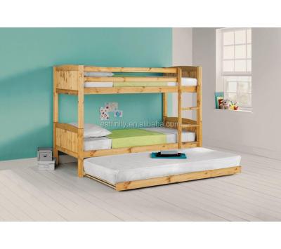 China Europen Wooden Pine Wood Baby Crib Single Solid Luxury Kid Child Bed Bunk Bed for sale