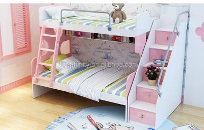 China Kids Luxury Practical Solid Bunk Bed Wooden Pine Double Bed Perfect Designs for sale