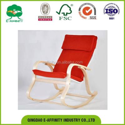 China KS-11 solid wood living room birch wood rocking chair for sale for sale