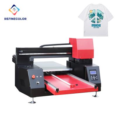 China Rfinecolor Factory Automatic Double Head XP600 DTG Printer 60*90 Size UV ​​Inkjet Printer Prices For T-shirts Cotton T-shirts for sale