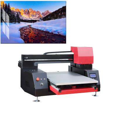 China Cotton T-shirts Wholesale Auto UV Printer 60*90 Three Heads XP600 Card Wood Printing Machine Acrylic UV Inkjet Printer Prices For Acrylic for sale