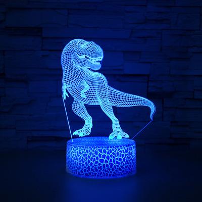 China EUROPEAN Dinosaur Gifts Night Light 3 D Lamp Lighting Lights For Kids 7 Color Changing LED Touch Table Desk Lamps for sale