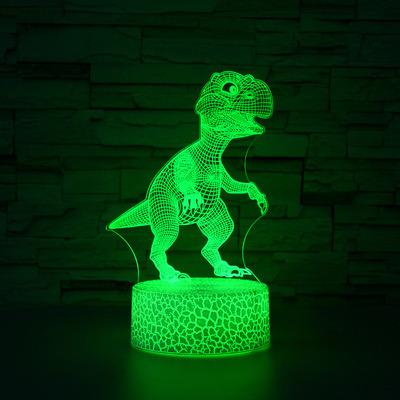 China EUROPEAN Dinosaur 3 D Lamp Lighting Lights For Kids 7 LED Color Touch Table Desk Lamps Gifts Night Changing Light for sale