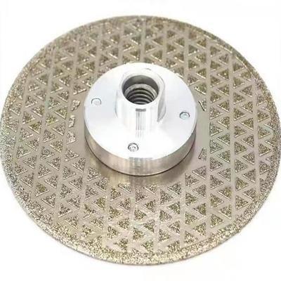 China Wet Use M14 115mm Double Sided Diamond Cutting Disc Plated With M14 Flange Diamond Blades For Marble Ceramic for sale