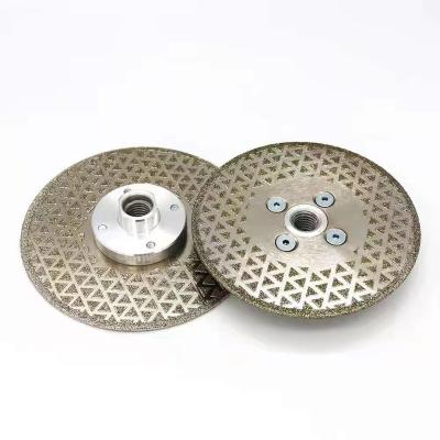 China Wet Use M14 125mm Wet Double Sided Diamond Cutting Disc Clad With M14 Flange Diamond Blades For Marble Ceramic for sale