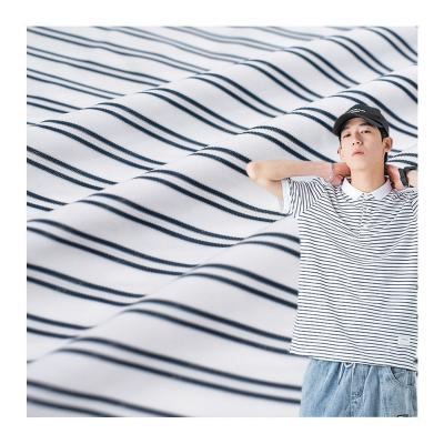 China Cool feeling high stretch Cationic polyester nylon double faced knitted jacquard zurich fabric for T-shirt for sale