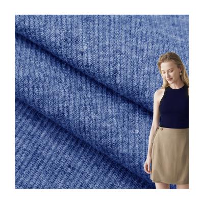 China Wholesale high stretch soft 2x2 90% cotton 10% spandex knitted fabric for bottoming shirt for sale