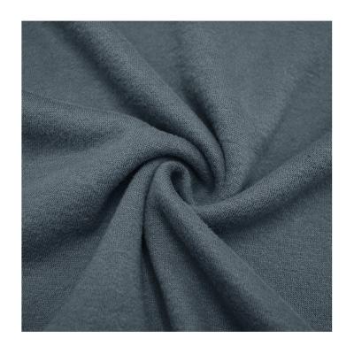 China Soft CVC solid dying cotton French terry fleece fabric for hoodie and sweater for sale