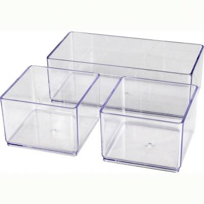 China BSH157 Multifunction Makeup Palette Organizer Clear Plastic Cosmetic PS Material for sale