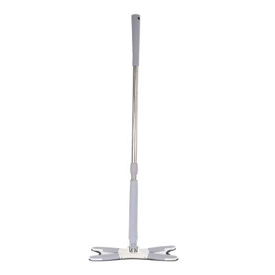 China New Design Household No-hand Wash Mop 360 Degree X Shape Floor Flat Mop Cleaning Mop With Scraper for sale