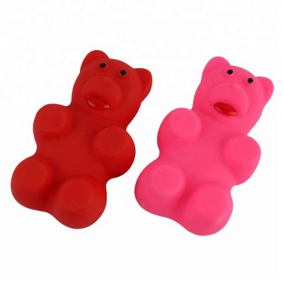 China Sound Squeaker  Vinyl Squeaky Dog Toy Cute Pink Bear For Dog Puppy Chewing for sale