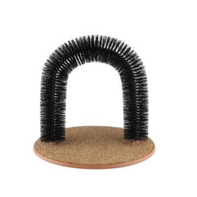 China Cat Self Groomer toy Cat Scratcher 3 in 1 Arch Grooming entertainment to Cats for sale