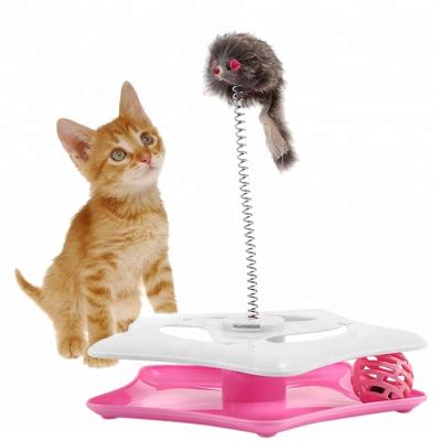 China ODM PET3505 Interactive Cat Toy With Moving Mouse Sustainable 230*50cm turntable for sale