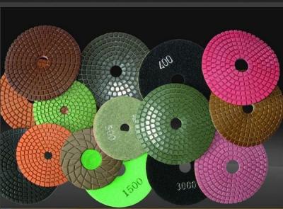 China 5 '' Or 4 Inch Diamond Polishing Pads For Granite And Marble / Wet Pad for sale