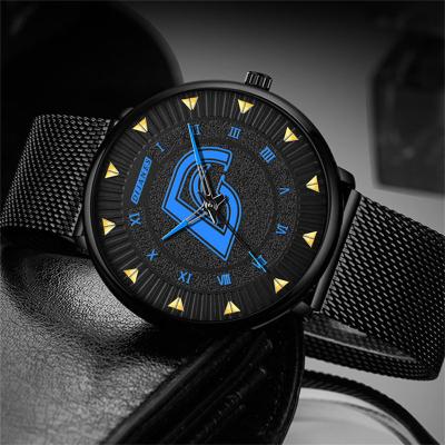 China 2022 Hot Selling Men's Ultra-Thin Stainless Steel Mesh Strap Men's Quartz Watches Luminous for sale