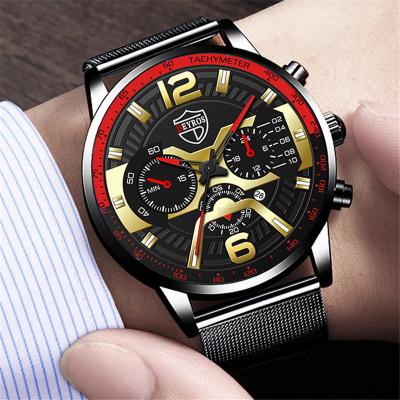 China Automatic Date 2021 Mens Stainless Steel Chronograph Calendar Watch Men Quartz Watches for sale