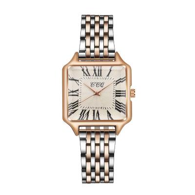 China Fashion ladies gift COMPASS watch business simple formal rectangular watch stainless steel superior quartz watches for sale