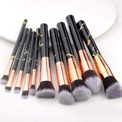 China Angular Blush 5/10/15 Piece Beauty Kit Marble Travel Sunflower Makeup Facial Brushes for sale