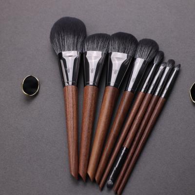 China Angular Blush Manufacturers 8Pcs OEM Cosmetic Brushes Double Sided Eyeshadow Makeup Brush for sale