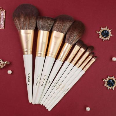 China Angular Blush Convenient Make Up 2021 Cheap Basic Price China Synthetic Hair Makeup Brush Set for sale