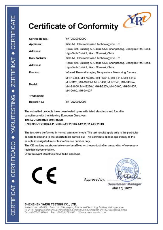 CE - Xi'an MH Electronics And Technology Co., Ltd.