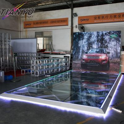 China Easy Setup Quick Setup Portable Trade Show Led Dance Floor For Car Show Events for sale