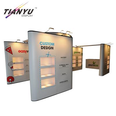 China Portable Fabric Portable Foil Pop Up Display Stand For Exhibition And Events for sale