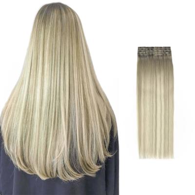 China Remy European Injection Tape In Silky Straight Drawn Hair Extensions Invisible Double Wave Tape Hair Extensions en venta