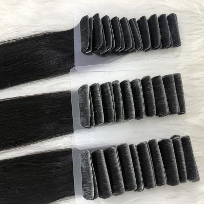 China Factory Price High Quality Silky Straight Remy Double Drawn Human Cuticle Human Hair Invisible Wave Tape In Hair Extensions Hair en venta