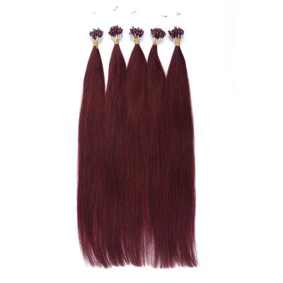 China Brazilian Keratin Prebonded Remy Human Micro Loop Ring Hair Extensions Wholesale Quality 12A Silky Straight Best Wave for sale