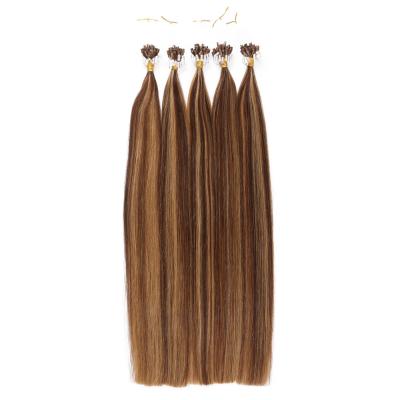 China Factory Direct Micro Wave Link Hair Extensions Silky Straight Piano Color Hair Ring Loop Micro Link Hair Extensions for sale