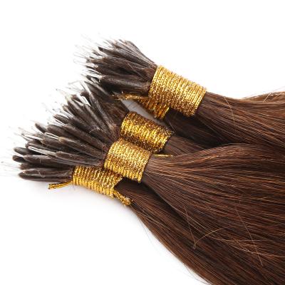 China Silky Straight Nano Wave Keratin Extensions European Cuticle Aligned Hair Double Pulled Nano Hair Extensions for sale