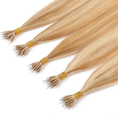 China Good Quality Silky Straight Nano Keratin Hair Extensions Pre Bonded Virgin Hair Nano Wave Hair Extension for sale