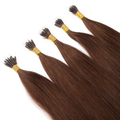 China Silky Straight Wave Cuticle Aligned Double Drawn Nano Hair Keratin Extensions European Nano Hair Extensions for sale