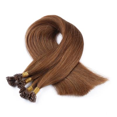 China Silky Straight Wave Full Cuticles Deep Base 100% Remy Indian Hair Extensions Flat Hair Tip for sale